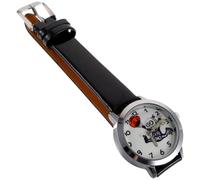 WRITWAA 1pc Skull Watch for Halloween Creative Skeleton Pattern Design Large Dial Unisex for Cosplay Parties and Festive Occasions