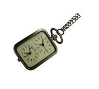 WRITWAA 1pc Vintage Double Movement Pocket Watch Pendant Necklace for Men and Women Retro Design Accurate Timekeeping for Daily Wear Parties