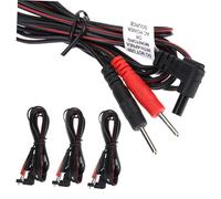 WRITWAA 1set Electric Massage Machine Lead Cable High Grade Durable Connection for Improved Compatible with Various Massagers 4pcs