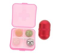 WRITWAA 1set Eye Roller Volcanic Stone and Jade Rollers for Cooling under Eye Massage Portable Facial Sculpting Tool for Puffiness Relief and Oil Control Travel-friendly Skincare Device
