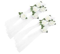WRITWAA 1Set Wedding Car Decoration Simulated Floral Ornaments with Fake Roses for Elegant Wedding Car Decor Creative and Durable Design for Special Occasions Easy to Store