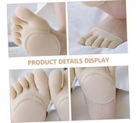 WRITWAA 2 Pairs Comfortable Breathable Half Socks for Women Invisible Low-Cut Toe Socks for High Heels and Casual Shoes Reusable Foot Supply with Compact Forefoot Design Black Nude