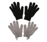 WRITWAA 2 Pairs Exfoliating Bath Gloves Gentle Scrub Mitts for Body Exfoliation for Daily Skin Care Refresh and Revitalize Your Skin Easy to Clean and Hang Dry