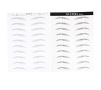 WRITWAA 2 Pairs Eyebrow Stickers of Hair Like Simulation Eyebrows for Women Easy to Use for Look