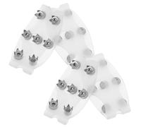 WRITWAA 2 Pairs Shoe Crampons: Non-Slip Ice Cleats For Boots With 7-Tooth Spikes - Anti-Skid Shoe Snow Traction Cleats Crampons For Winter Hiking Outdoor Activities