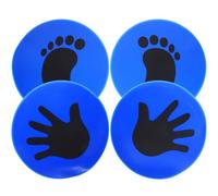 WRITWAA 2 Pairs Soccer Training Foot Pads with Strong Marker Ability and Sturdy Pvc Material, Practical Football Training Floor Signs for Setting up On-site Boundaries and Soccer Party