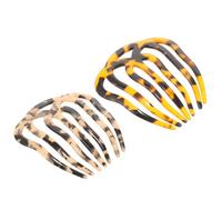 WRITWAA 2 Pcs Creative Hairdressing Combs Acetic Acid Sheet Seven Teeth Stylish Elegant Hair Accessories for Brides and Women, Practical Decorating and Organizing Hair