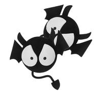WRITWAA 2 Pcs Devil Antenna Balls Truck Antenna Topper Black Cute Cartoon Vehicle Roof Decoration