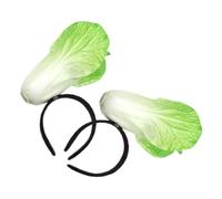 WRITWAA 2 Pcs Funny Light Green Chinese Cabbage Spa Hairband for Women Multipurpose Headband for Halloween Cosplay Face Washing Party Stable Non Slip Fit