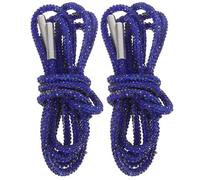 WRITWAA 2 Pieces Blue 120cm Rhinestone Round Shoelaces with Crystal Bling Glitter, Sparkle Sneaker Laces for Sports Shoes and Hoodie Drawstrings Replacement
