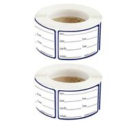 WRITWAA 2 Rolls Food Storage Labels Food Date Labels Paper Writable Design Record Contents Adhesive Sticker for Refrigerator Use with Snow Nougat and Biscuits