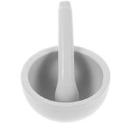 WRITWAA 2 Sets Ceramic Pestle and Mortar Grinding Bowl for DIY Pigment Mixing and Fine Grinding in Home or Studio, White Ceramic Material with Unique Bowl Shape Preventing Pigment Splatter