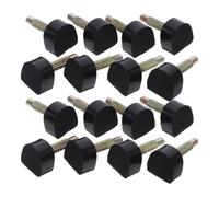 WRITWAA 20 Pairs High Heel Replacement Tips: U Shape 9x9mm Black - Women Shoes Repair Kit - Anti-Slip Noise Reducing High Heel Caps
