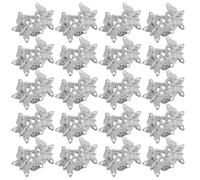 WRITWAA 20 Pairs Metal Clasp Chinese Knots Frog Buttons Closure Butterfly Alloy Silver for Cheongsam and Hanfu Social Occasions Celebrations