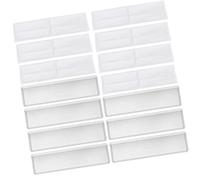 WRITWAA 20 Pcs Adhesive Label Holders PVC Label Sleeves Strong Bearing Capacity Waterproof Card Protectors for Walls and Other Surfaces