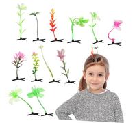 WRITWAA 20 Pcs Plant Hair Clips with Unique Funny Festival Hair Accessories for Parties Hairpins for Rave and Photoshoots Diverse Styles for Every Outfit