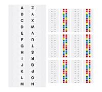 WRITWAA 20 Sets Self Adhesive Alphabet Index Tabs A-z Letter Page Markers for Office and Folders, PVC Material Small Page Tabs for Categorizing Files with Assorted Colours
