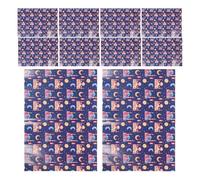 WRITWAA 20 Sheets Eid Wrapping Paper for Islamic Festival Wrap Projects with Moon Star Mosque Patterns, Sharp Print on Coated Paper, DIY Friendly Crafting for Gifting Occasions