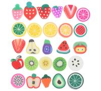WRITWAA 200pcs Assorted Colour Polymer Clay Beads Fruits Spacer Beads for Jewelry Making, Easy to Hang and Not Easy to Break, for DIY Bracelet and Necklace Crafts