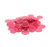WRITWAA 200pcs Bingo Chips with Metal Ring Edge, Plastic Disc Counters for Easy Sorting, Suitable for Boards and Wands, for Outdoor Gatherings and Family Events