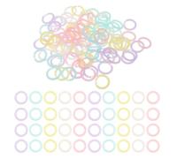 WRITWAA 200pcs Plastic Binder Rings Double Clip Loose Leaf Book Rings for Organising Notes and Cards Easy Open and Close Office and School Supplies