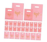 WRITWAA 200pcs Small Boutique Thank You Bags with Four-finger Handles Flat Mouth Plastic Pouches for Retail Clothing and Presents Sturdy Packaging for Shopping and Events