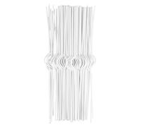 WRITWAA 200pcs Small White Iron Calendar Wire Hook Hangers with Tool-Free Setup for Home and Wall Displays, Multifunctional Minimalist Modern Calendar Binder Clip Hooks