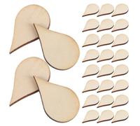 WRITWAA 200pcs Wooden Teardrop Cutouts for DIY Crafts, Unfinished Water Drop Shape Pieces with Easy to String Feature and Convenient Packaging, for Arts and Handmade Decorations