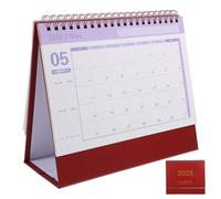WRITWAA 2025 Desktop Calendar Reusable Month Date Paper Desk Planner with Decorative Standing Design for Office and Home Use, Chic and Unique Style, July 2024 to December 2025