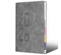 WRITWAA 2026 Daily Planner Organizer with Habit Tracker, Sturdy Construction and Pu Cover, A5 Soft Cover Notebook for Home Office Agenda and Monthly Scheduling