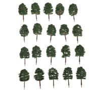 WRITWAA 20pcs :100 Scale Model Trees Miniature Landscape Tree Architecture Scenery Accessories for Architectural Models and DIY Craft Diorama Supplies, Plastic Material with Easy