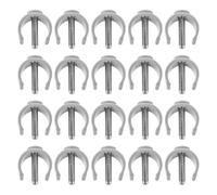 WRITWAA 20PCS Cane Holder Replacement Pin Lock Clip for 25/28mm Tube Walking Sticks - C-Shape Latch Clamp Accessories Gray for Walker Crutch Support