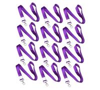 WRITWAA 20pcs Flat Badge Lanyards with Metal Clasp Detachable Neck Strap for Students Staff Work Pass Id Card Holder Comfortable Lightweight for School Office Meeting