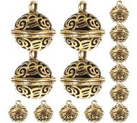 WRITWAA 20pcs Golden Alloy Bell Hanging Charms with Crisp Sound for DIY Pendant Making, Small and Cute Christmas Decorations Bells for Holiday Crafting