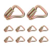 WRITWAA 20pcs Heavy Duty Steel Double J Hooks Cargo Tie down Straps with Slip-resistant Design for Car and Trailer Use in Outdoor Activities and Commercial Shipments,