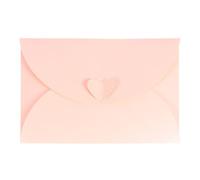 WRITWAA 20pcs High-end Pink Pearl Glitter Greeting Cards and Envelopes with Heart-Shaped Buckles, Lightweight Paper Stationery for Wedding Placeholders and Tags, Convenient to Leave
