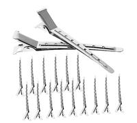 WRITWAA 20Pcs Large Stainless Steel Duckbill Hairdressing Clips Professional Hair Sectioning Clips for Dying Styling Durable Easy to Use for Salons and Home Use