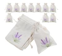 WRITWAA 20pcs Lavender Cotton Muslin Bags with Drawstring, Empty Sachet Bags for Storing Herbs and Spices, Made of Cotton Cloth, Multifunctional Pouches with Elegant Design for Crafting