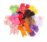 WRITWAA 20pcs Lovely Hair Bow Bands Elastic Bowknot Hair Holders for Little Girls Boys for Birthday Christmas Family Photos Random Color