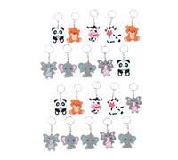 WRITWAA 20pcs Lovely Key Chain Cartoon Keychain Kawaii Keyring for Animals Decorative Animal Keychains for Bag Holder Random Style