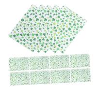 WRITWAA 20pcs Lucky Shamrock Flower Wrapping Paper for St Patrick's Day Parties Unique Present Wrap for Projects Durable and Tear Resistant Adds Charm and Fortune to Presents