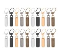 WRITWAA 20pcs Metal Detachable Zipper Pull Replacement Tabs for Pencil Bags and Bags Simple Installation and Replaceable Design, Suitable for Zipper Repair and Lock Fixing