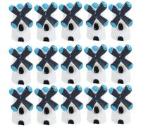 WRITWAA 20pcs Miniature Resin Windmill Decorations for Micro Landscape, Creative Bonsai Ornaments, DIY Garden Sculpture Accessories for Desktop and Photography Props