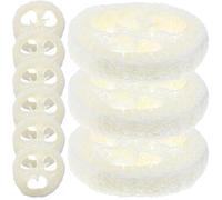 WRITWAA 20pcs Natural Loofah Soap Gripper Soap Holder Tray in Beige with Draining Function for Shower and Household Use