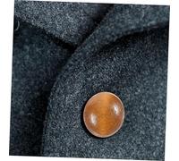 WRITWAA 20pcs Natural Wood Clothes Buttons for Sewing DIY Crafts Wear-Resistant Coat Buttons with High Foot Round Design for Overcoats and Garments Replacement