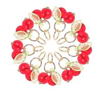 WRITWAA 20pcs Red Cherry Beads Charms for Jewelry Making, DIY Friendly Plastic and Metal Fruit Bead Charms with Vibrant Colours, Unique Design for Bracelet and Necklace Accessories,