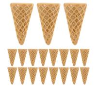 WRITWAA 20pcs Resin Miniature Ice Cream Cone Charms for DIY Craft Making, Easy to Install Decorative Embellishments Suitable for Headbands and Wedding Bouquets