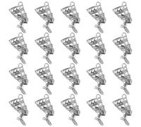 WRITWAA 20pcs Silver Zinc Alloy Egyptian Queen Necklace DIY Charm Pendant for Jewellery Making, Unique Ancient Hanging Ornaments Mysterious Chic Design