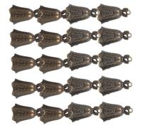 WRITWAA 20pcs Small Metal Feng Shui Bells with Guanyin Blessing Characters Vintage Pendants for Wind Chimes Pet Collars Home Decor DIY Wedding Christmas Ornaments