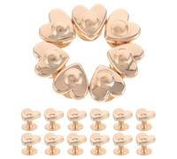 WRITWAA 20pcs Small Metal Heart Shape Screwback Stud Rivets Leather Rivets Decoration for Belt Clothes Purse Handbag Leather Craft DIY Handmade Accessories